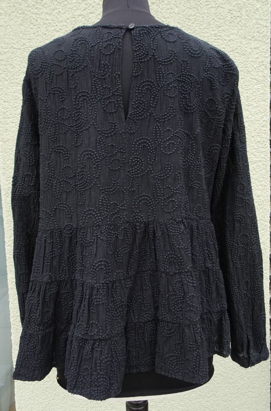Repeat Camicette: Repeat Bluse schwarz Stufig Blumenmuster Gr 36 S – Usato da Winterthur venduto da blumeblau77 3