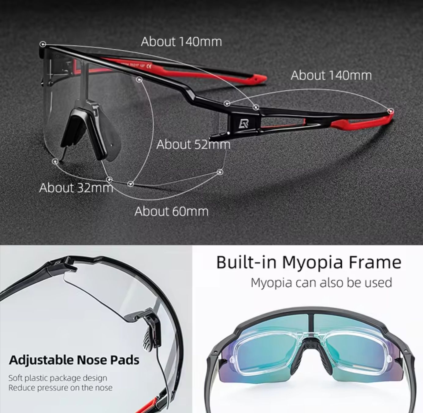 Occhiali & Lenti: ROCKBROS Performance Sportbrille Polarisiert, – Nuovo e nell'imballaggio originale da Suhr venduto da sjay.Cv 1