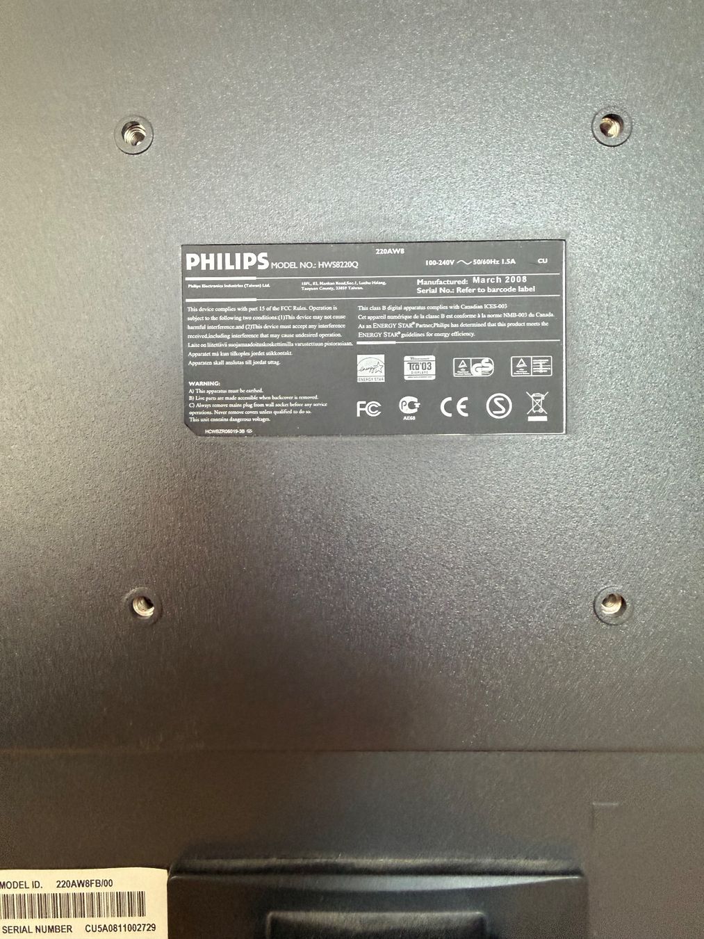 Philips Monitore: Monitor Philips 220AW8 drehbar – Gebraucht aus Münsingen von Immergutbedient 3