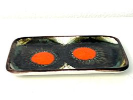 SCHWENDENER Keramik Butter Platte Teller Vintage FAT LAVA