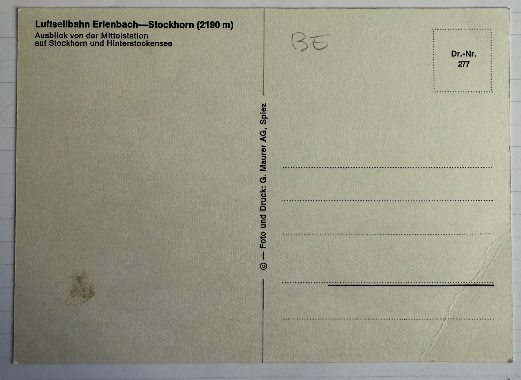 Cartoline postali: AK: Erlenbach - Stockhorn - Luftsellbahn - Animée – Usato da Lutry venduto da Ediego 1