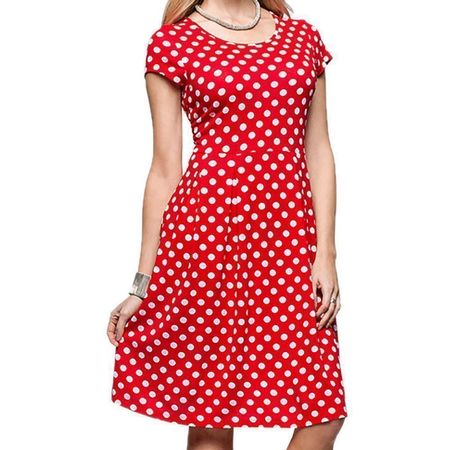 NEUES Kleid rot-weiss Polka dot Gr. S - 80180