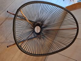 Schaukelstuhl schwarz Metallgestell gebraucht