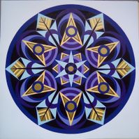 Mandala 70x70cm handgemaltes Bild