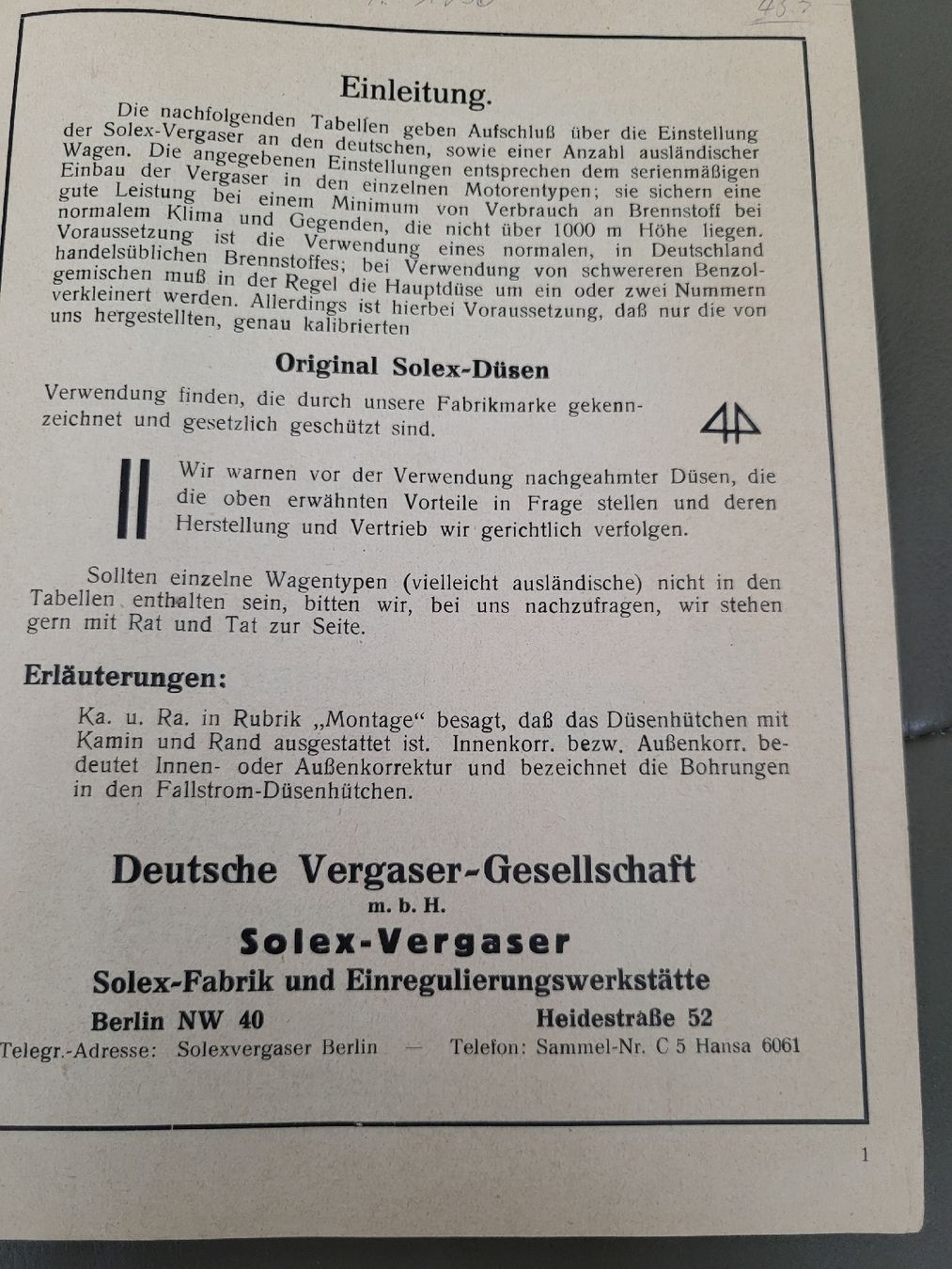Libri: Solex Vergaser Einstell Tabelle Oldtimer Heft Vintage ca1930 – Usato da nunningen venduto da mic_88k2 1