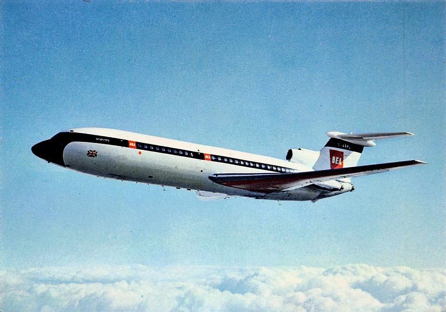 Cartoline postali: BEA Hawker Siddeley Trident – Usato da Frauenfeld venduto da POML