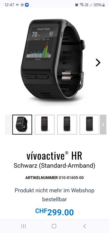 Ecran vivoactive online hr