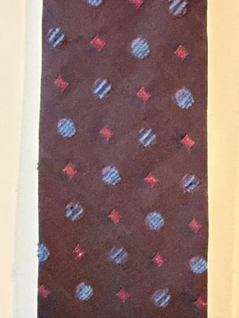 Cravatta Ermenegildo Zegna seta fantasia geometrica bordeaux