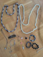 Schmuck Konvolut: Halsketten, Armbänder, Ohrringe!