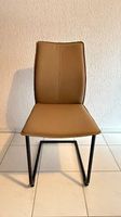 Neuwertige Freischwingerstühle, Möbel Pfister, Leder, Beige