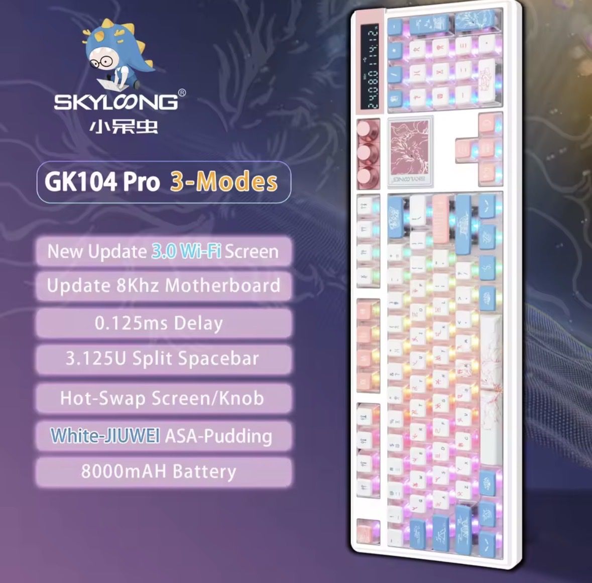Tastiere: GK104 Pro 3-Mode Mechanical Keyboard - NEW – Nuovo (secondo la descrizione) da Zofingen venduto da cva_w7vn 1