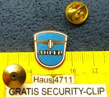 ADLER BRD MOTORRAD SCHMUCK-PIN ENAMEL GOLDIG m.SECURITY-CLIP