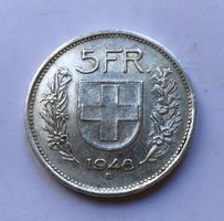 1948 5 Franken vz+ Silber