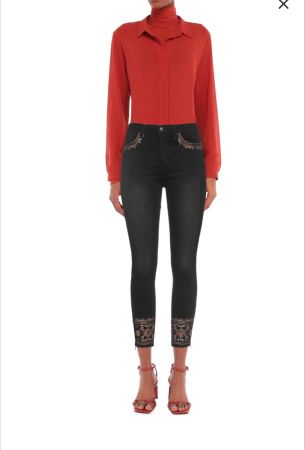 Desigual Jean cropped, size M-L stretched