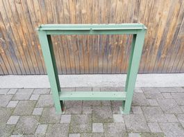 Werkbankfuss Stahlblech grün H 85cm L 72cm B 13cm