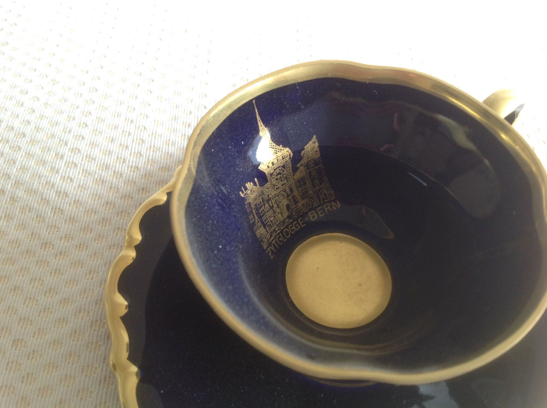 Lindner Tazze: Lindner - Tasse de collection - bleu de cobalt – Usato da Sion venduto da accroshoes 2
