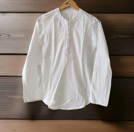 WALLMANN Tunika Bluse Shirt mit Spitze 100% Baumwolle S