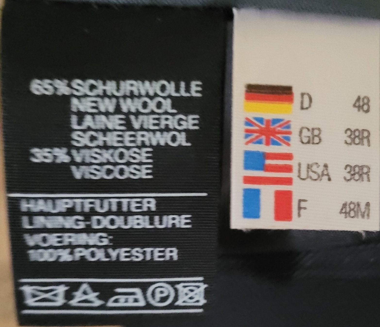 Giacche: Kurzblazer, schwarz, gestreift, Gr. 48 – Usato da Männedorf venduto da Rsc60 3