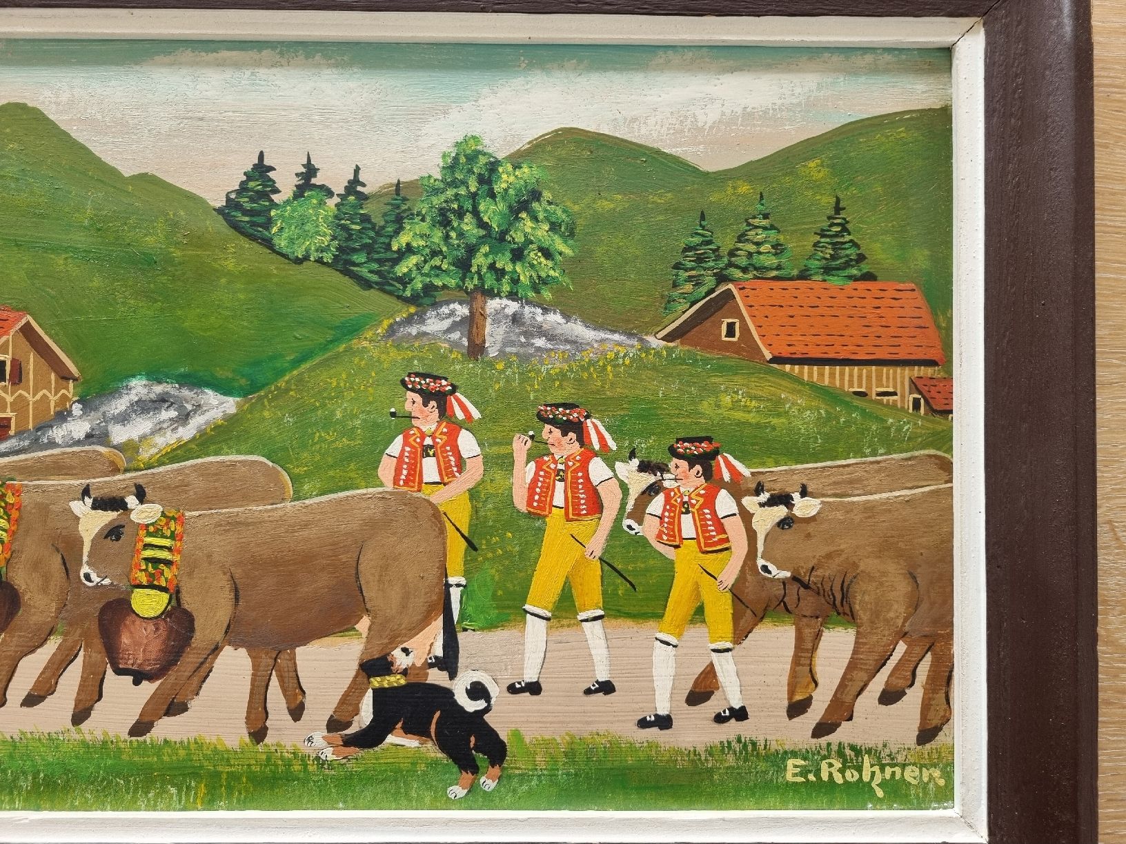 Dipinti: Appenzeller-Senntumsbild von E.Rohner – Usato da Abtwil SG venduto da danikari 1