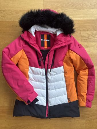 Ellesse Skijacke Pink Orange Weiss Schwarz Größe 12