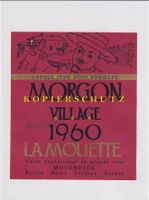 Etikette für Wein - Morgon Village 1960 /bd