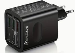 6-Port 3USB+ 3PD QC Fast Charger, New