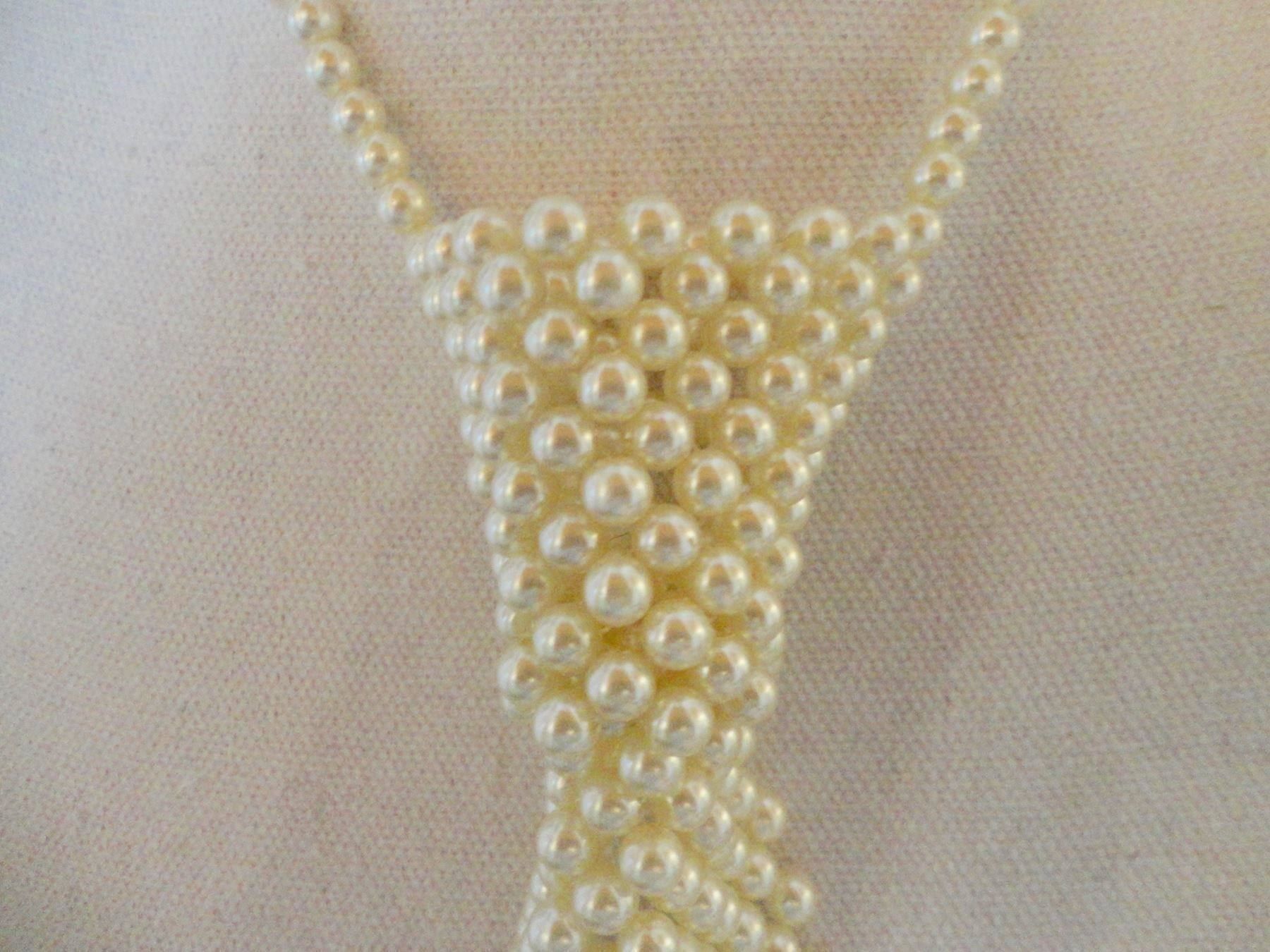 Cravatte: Kunstperlen-Krawatte – Nuovo (secondo la descrizione) da Biberist venduto da tl-schmuck 1