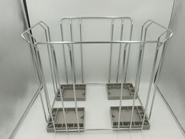 Zeitungssammler verchromt / Papiersammler für Altpapier