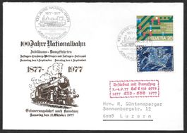 Eisenbahn Sonderbrief S. 917 100 Jahre Nationalbahn 1977