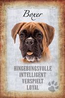 Blechschild-STECKBRIEF-BOXER HUND