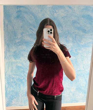 T-shirt rot velvet XS
