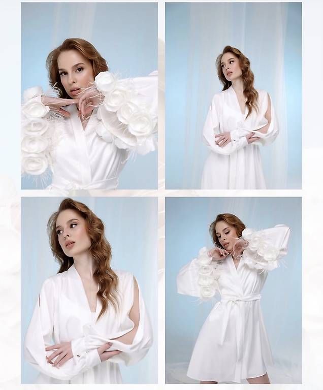 Vestiti: Brautmorgenmantel / Bridal robe  – Nuovo e nell'imballaggio originale da Zürich venduto da Marti97 3