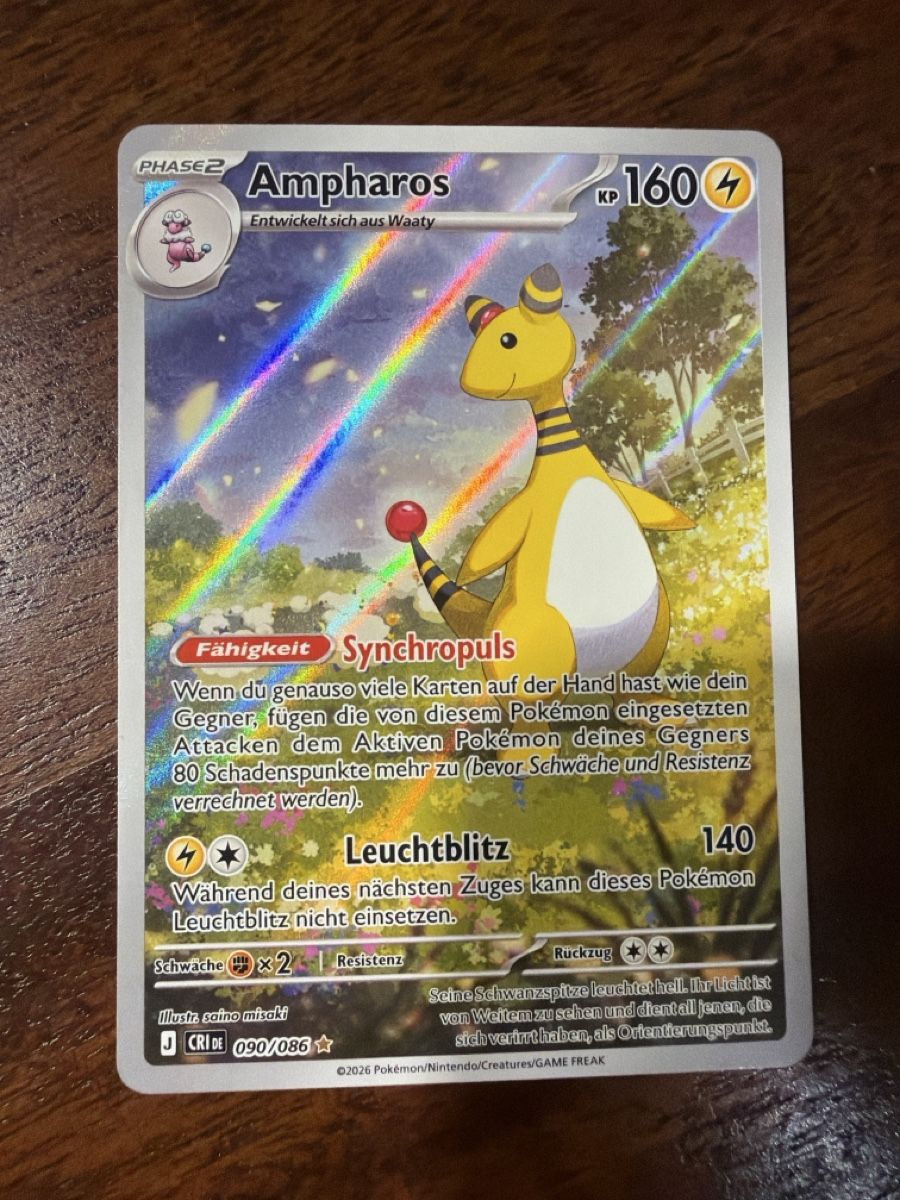 Pokémon Sammelbilder & Trading cards: Ampharos (CRI 090) – Neu (gemäss Beschreibung) aus Emmenbrücke von Pack_Ripper