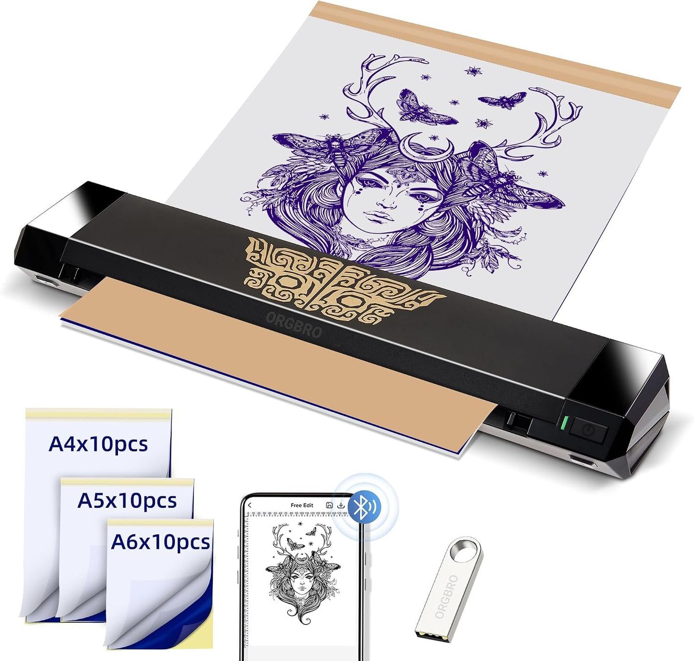 Imprimantes: Tattoo Stencil Drucker Bluetooth Thermodrucker X8 – Neuf avec emballage d'origine à St. Gallen par RestpostenSG