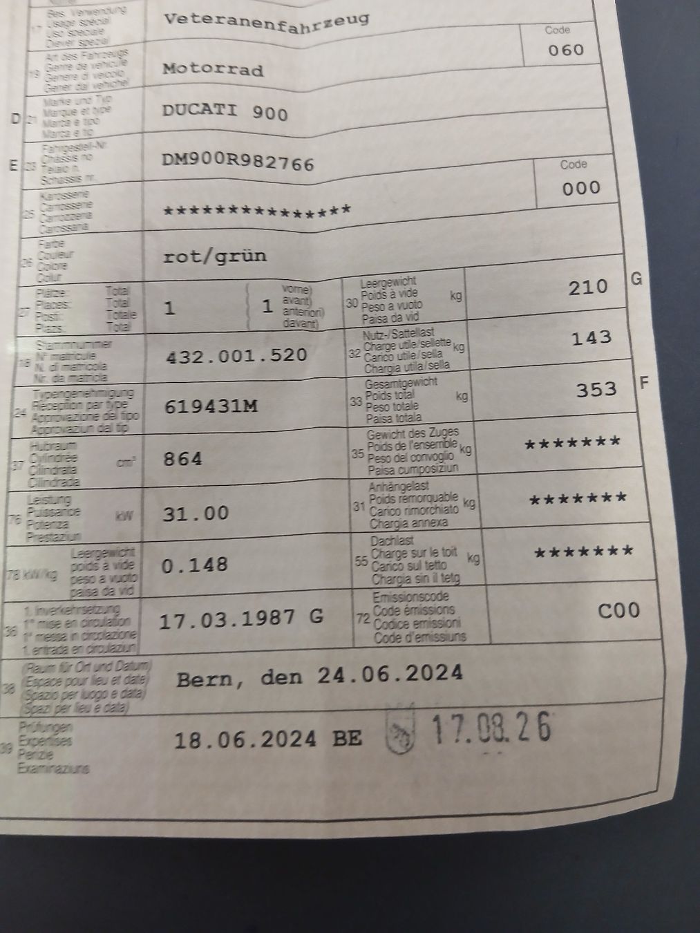 Ducati Route: Ducati 900 NCR Einzelstück..... – D'occasion à Leuzigen par Moserli1 9