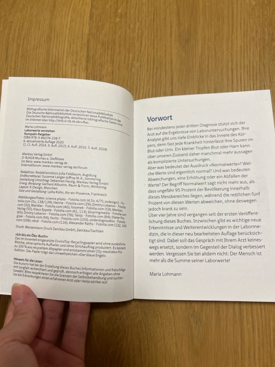 Libri: Buch Laborwerte verstehen – Nuovo (secondo la descrizione) da Ebikon venduto da Angelheart1000 1