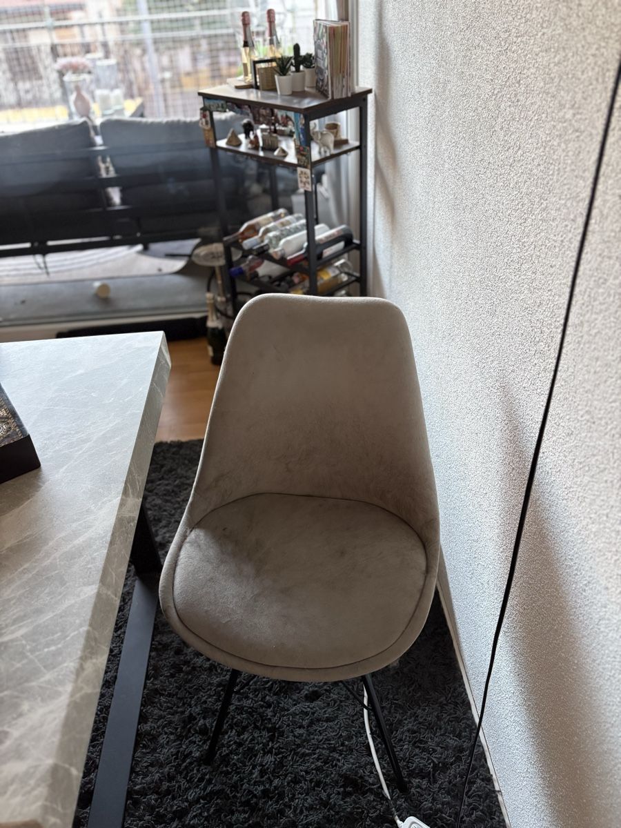Chaises: Esszimmerstuhl grau Samt  2 Stck – D'occasion à Wallisellen par des_l5yc