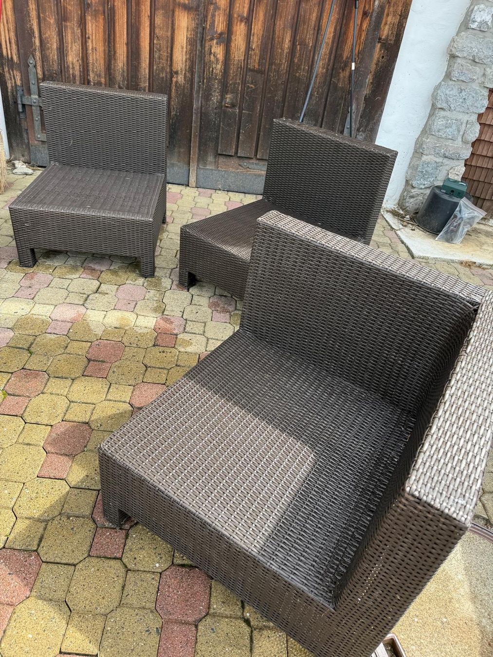 Sessel: Rattan Gartenmöbel – Gebraucht aus Plasselb von Egger6 1