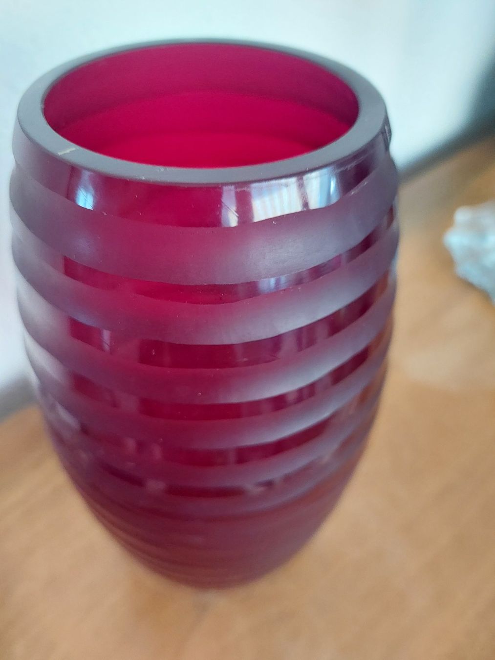 Vasi & Recipienti: Rote Glasvase , vermutlich Guaxs – Usato da Hergiswil NW venduto da maiette-23.N 1