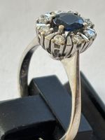 Saphir / Diamant Ring , 750er Weissgold, Top Zustand!