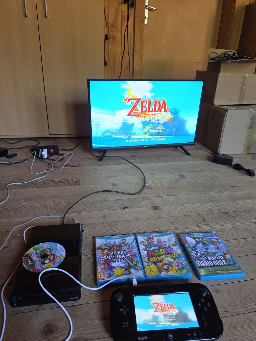 Nintendo Konsolen: Nintendo Wii U Bundle + GamePad & 8 Spiele – Gebraucht aus Tafers von whereyogamesat 1