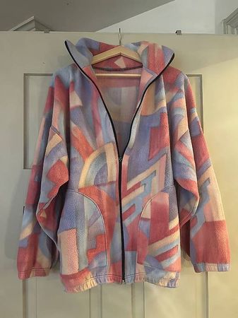 Fleece Jacke Bunt Vintage Unisex