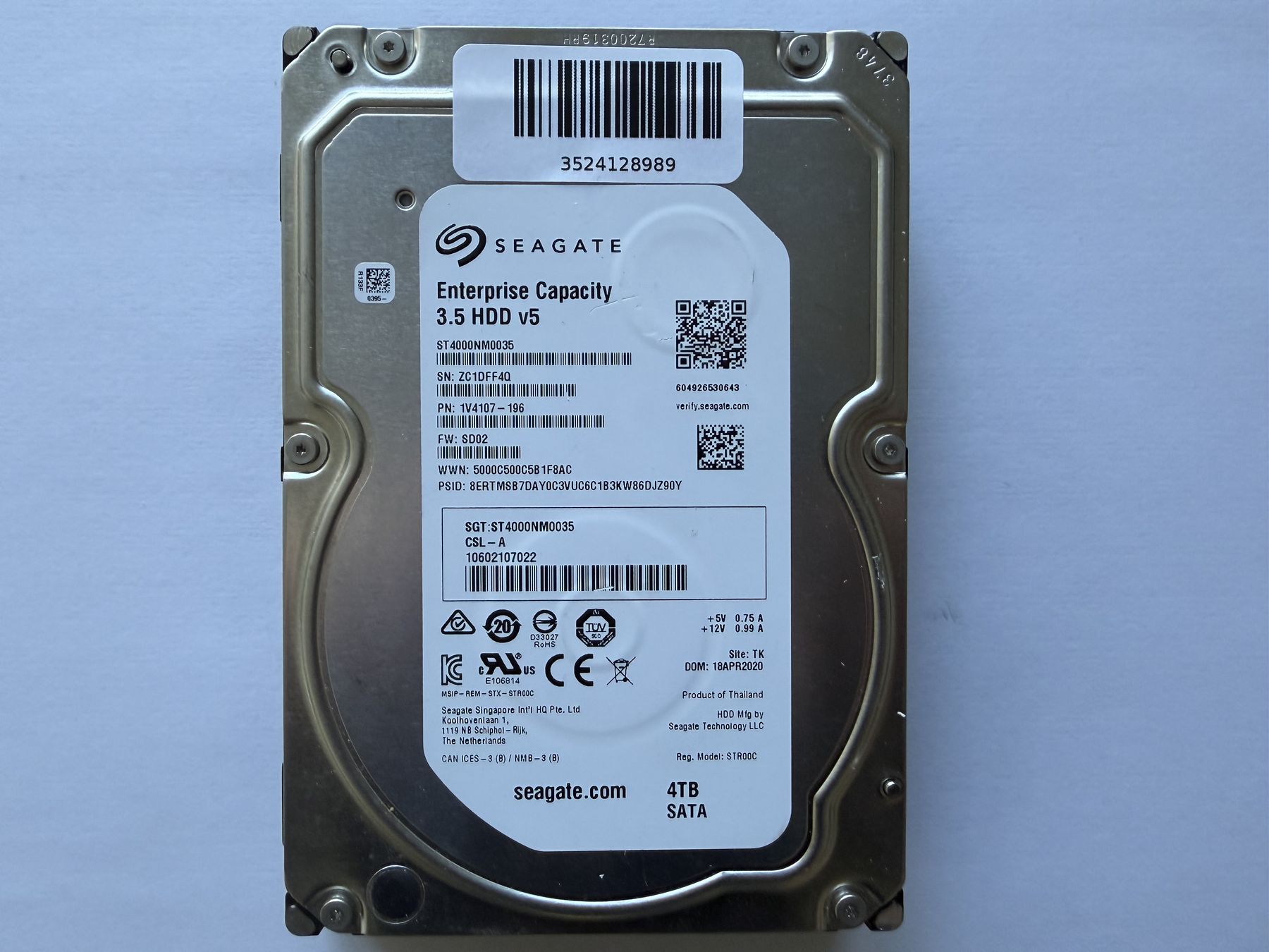Seagate Enterprise Capacity 3.5 HDD 4TB (ST4000NM0035) (Gebraucht) in ...