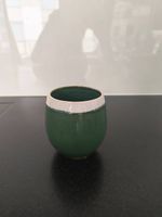 Tasse en grès Bolia "Bordo" avec bande blanche  Vert(Neuf)