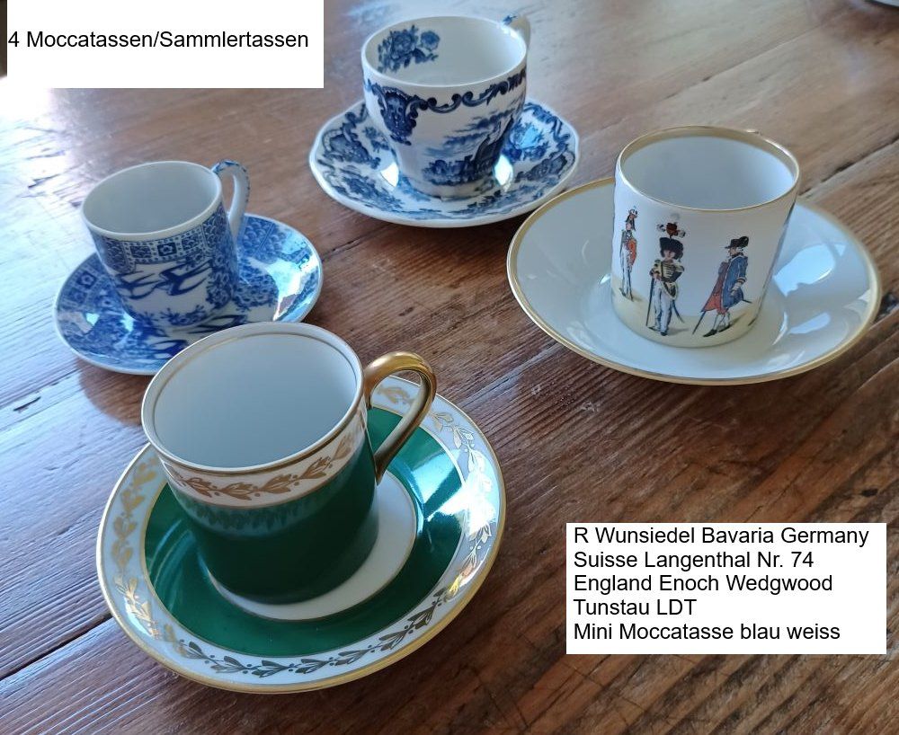 Tassen: 4 MOCCATASSEN / SAMMLERTASSEN – Gebraucht aus Basel von frassi 1