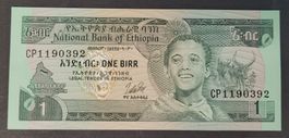 1 BIRR / ÄTHIOPIEN 1969 (1976) (BANKFRISCH)