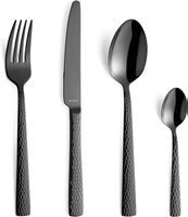 Edles Besteck Set Schwarzes 24-teiliges 6 Personen