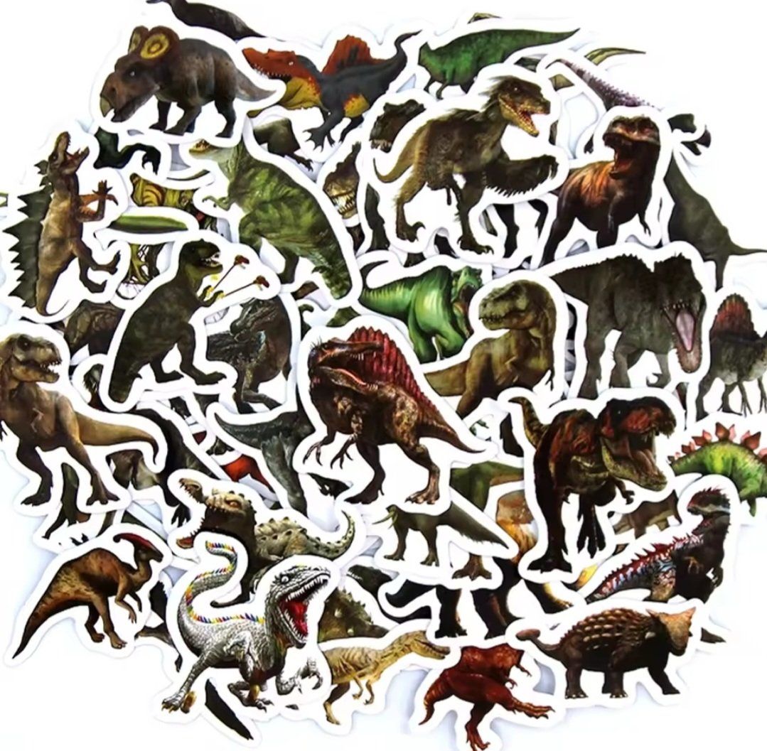 Aufkleber: 100 kleine Aufkleber Sticker - Dinosaurier – Neu und originalverpackt aus Basel von Kunterbunt12