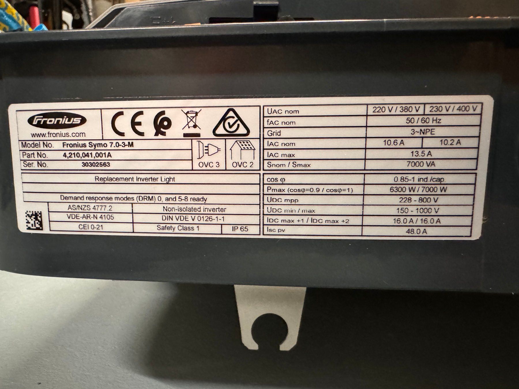 Fronius Wechselrichter: Fronius Symo 7.0-3M mit Garantie – Gebraucht aus Mammern von Cranko 1