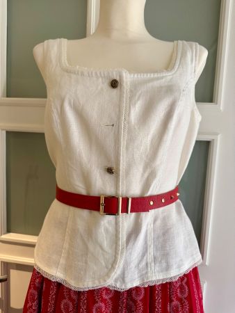 Trachten Bluse Dirndl Mieder weiss Gr. 40 zu Jeans oder Rock